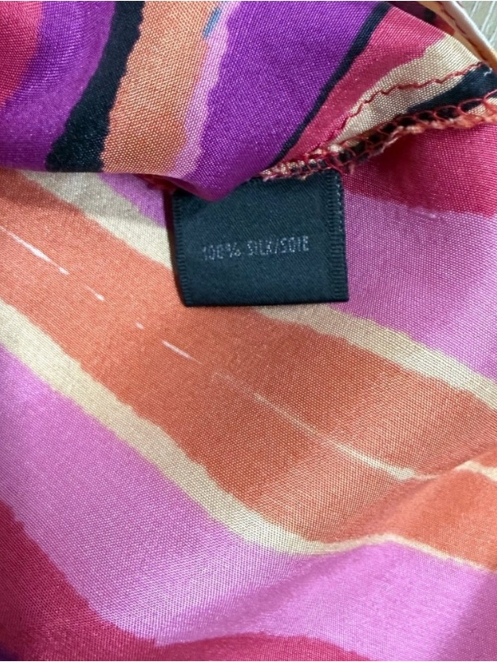 Lafayette 148 New York Vibrant Pink Multicolor Striped Button-Down - Picture 7 of 7